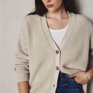 Quince oversized boyfriend cardigan